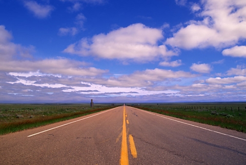 Endless road in Alberta entitled "Infinity"