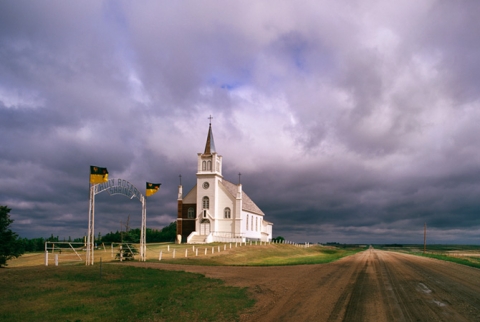 Image of church in Saskatchewan "One Moment"