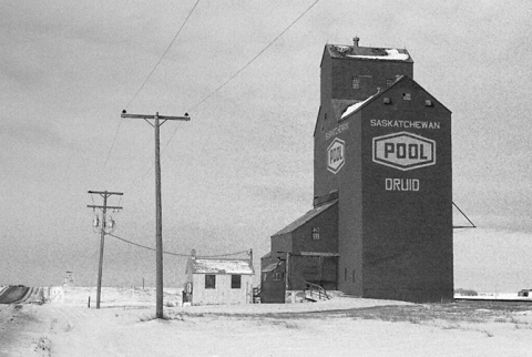 Wooden Grain Elevator at Druid, Saskatchewan