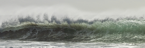Panoramic image of waves at San Jose del Cabo, Mexico. entitled  "Roar"