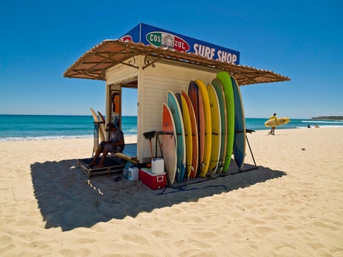 Surf boards at Zippers San Jose del Cabo