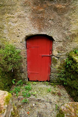Photo of cellar door to Drumard Parish Church, Sligo, County Mayo, Republic of Ireland.