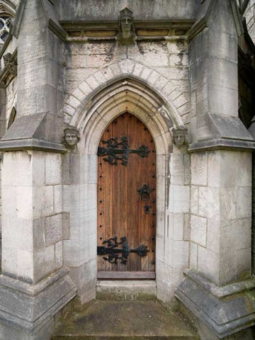 Photo of side door to St Margaret's Church, Bodelwyddan, Denbighshire, North Wales, UK