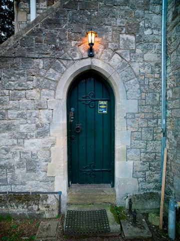 Photo of back door to St Mary the Virgin Church, Datchet, Berkshire, UK