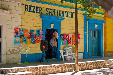 small mexican store at the town square at San Ignacio