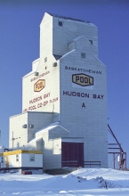Wheat Pool grain elevator at Hudson Bay, Saskatchewan