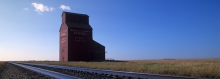 Wooden grain elevators at Ridpath, Saskatchewan