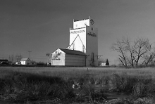 Paterson wooden grain elevator at Parkbeg, Saskatchewan